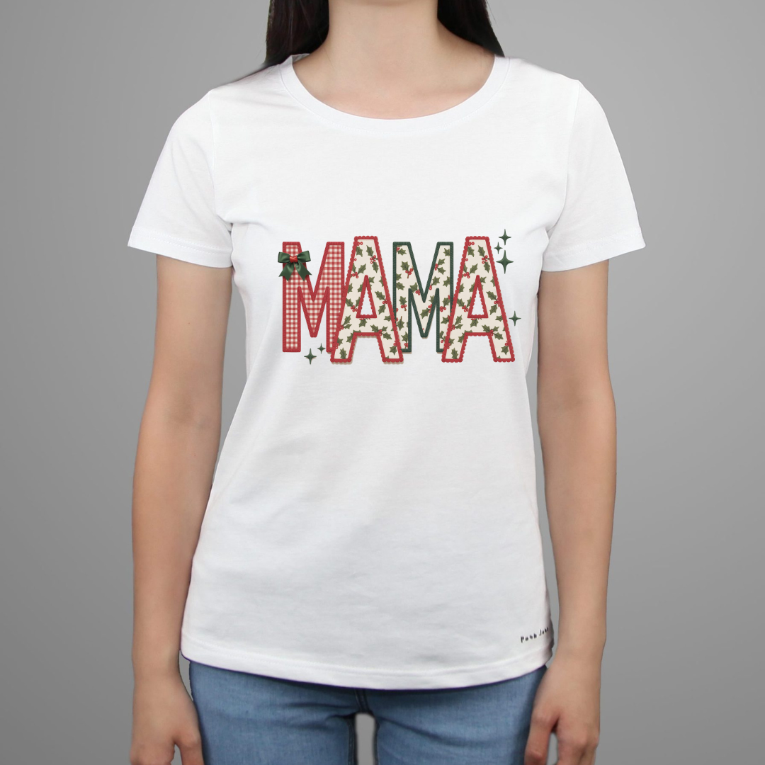 Christmas Mama Bundle PNG | Festive Patchwork & Holiday Mama Designs | Digital Download