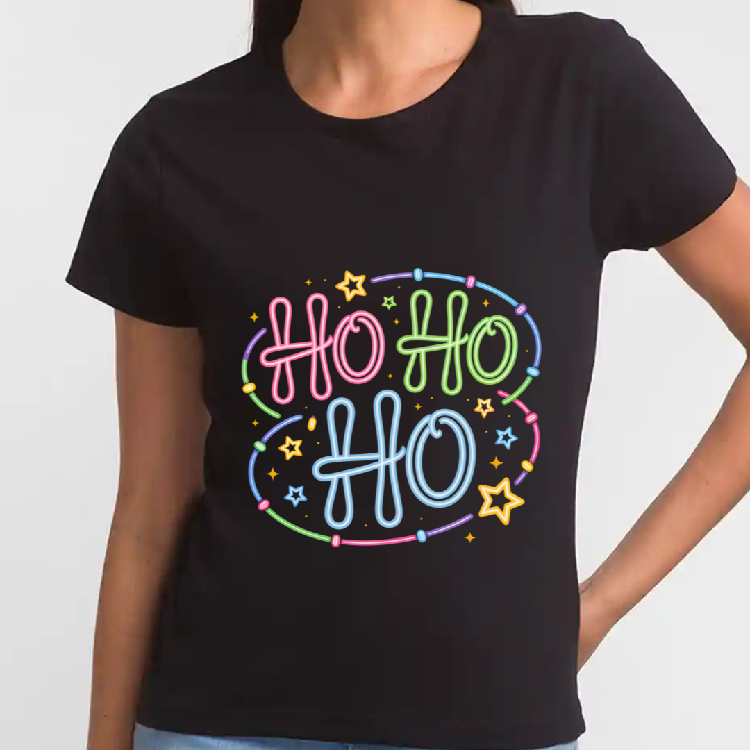 Ho Ho Ho Christmas Lights PNG & SVG | Holiday Cut Files & Sublimation Designs | Digital Download