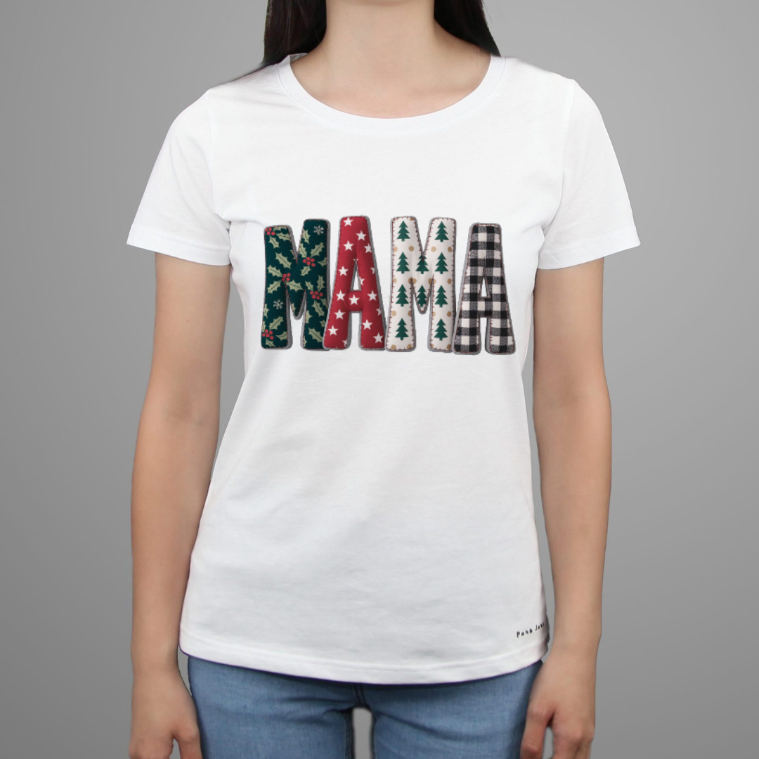 Christmas Mama Bundle | Patchwork Holiday PNG Designs | Digital Download