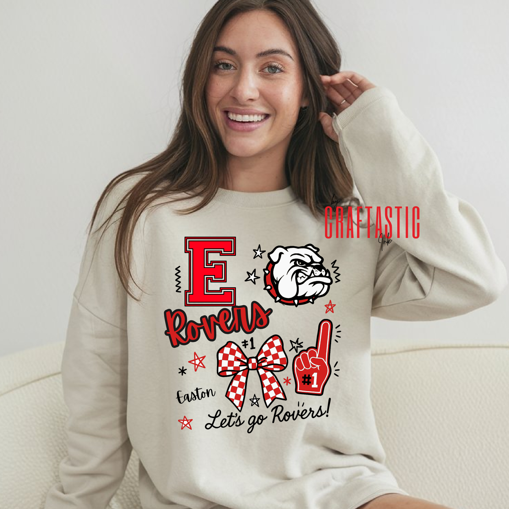 Custom Stateliners School Spirit Shirt with Varsity Letter S and Bulldog Mascot