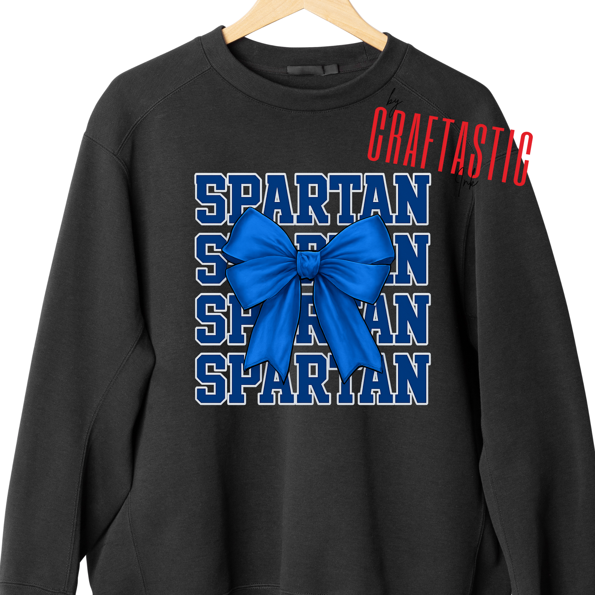 Spartan Bow Sweatshirt in Blue and White