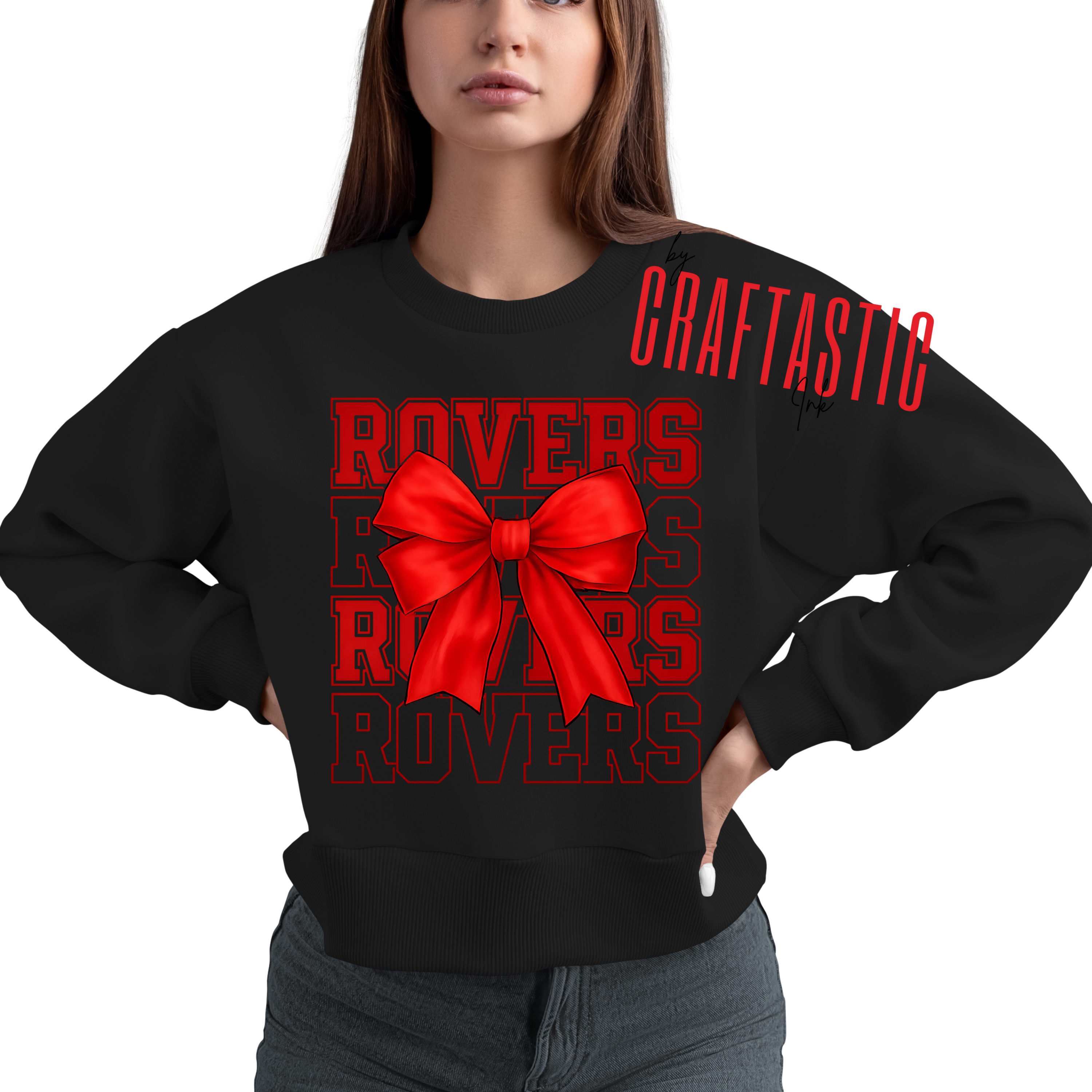 Rovers Team Spirit Bow Sweatshirt in Red and Black