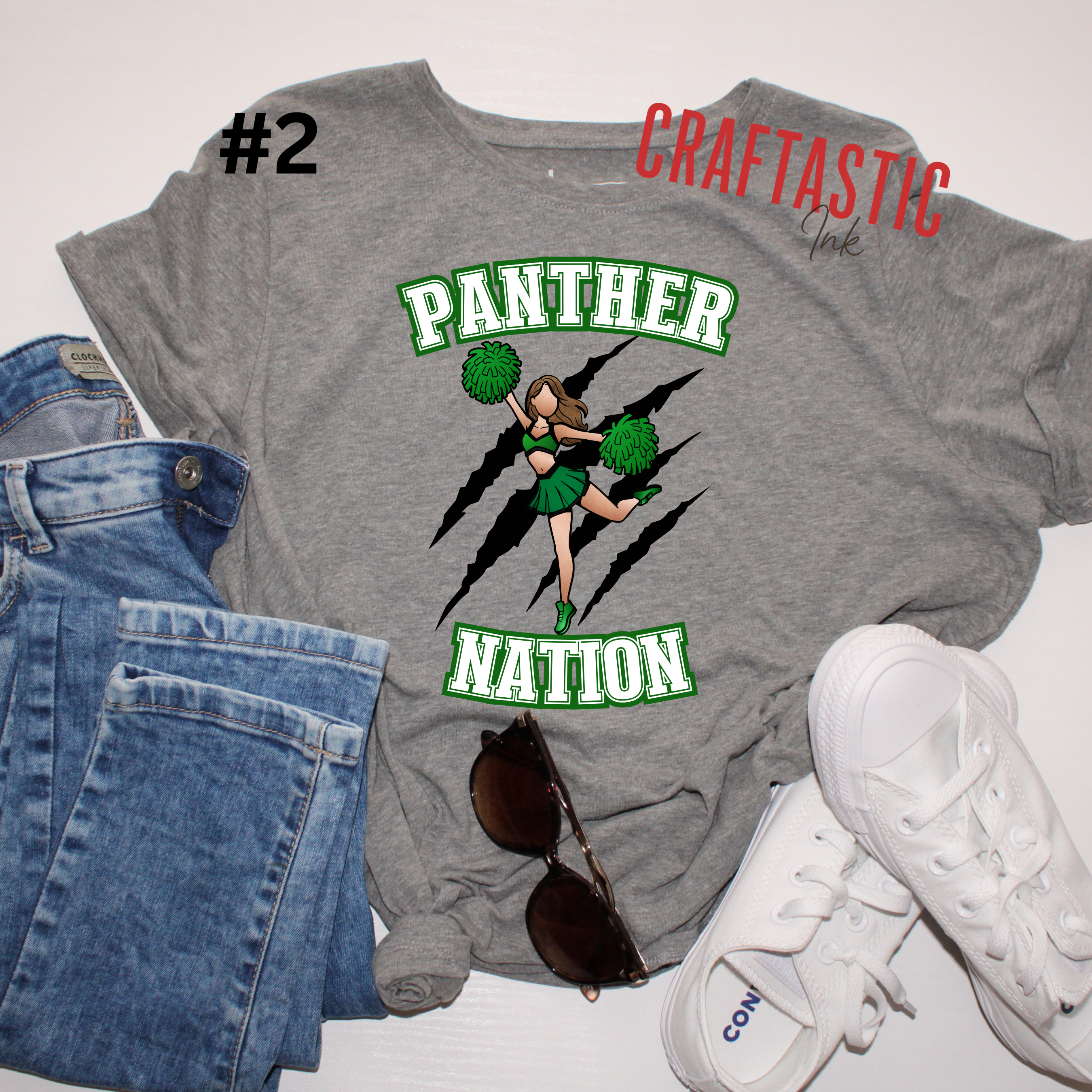 Panther Nation Spirit T-Shirt | Custom Cheer & Mascot Team Apparel-T-shirt