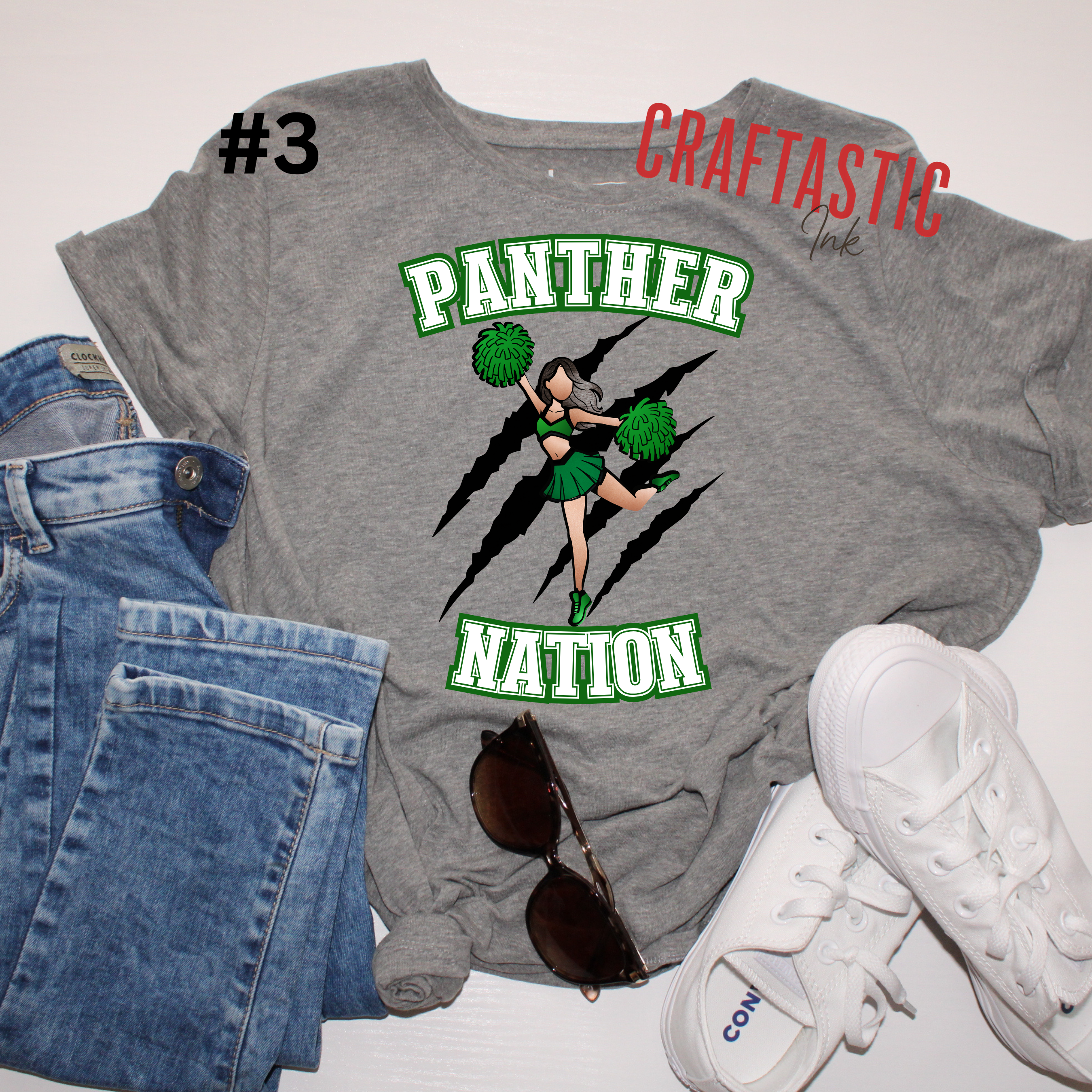 Panther Nation Spirit T-Shirt | Custom Cheer & Mascot Team Apparel-T-shirt