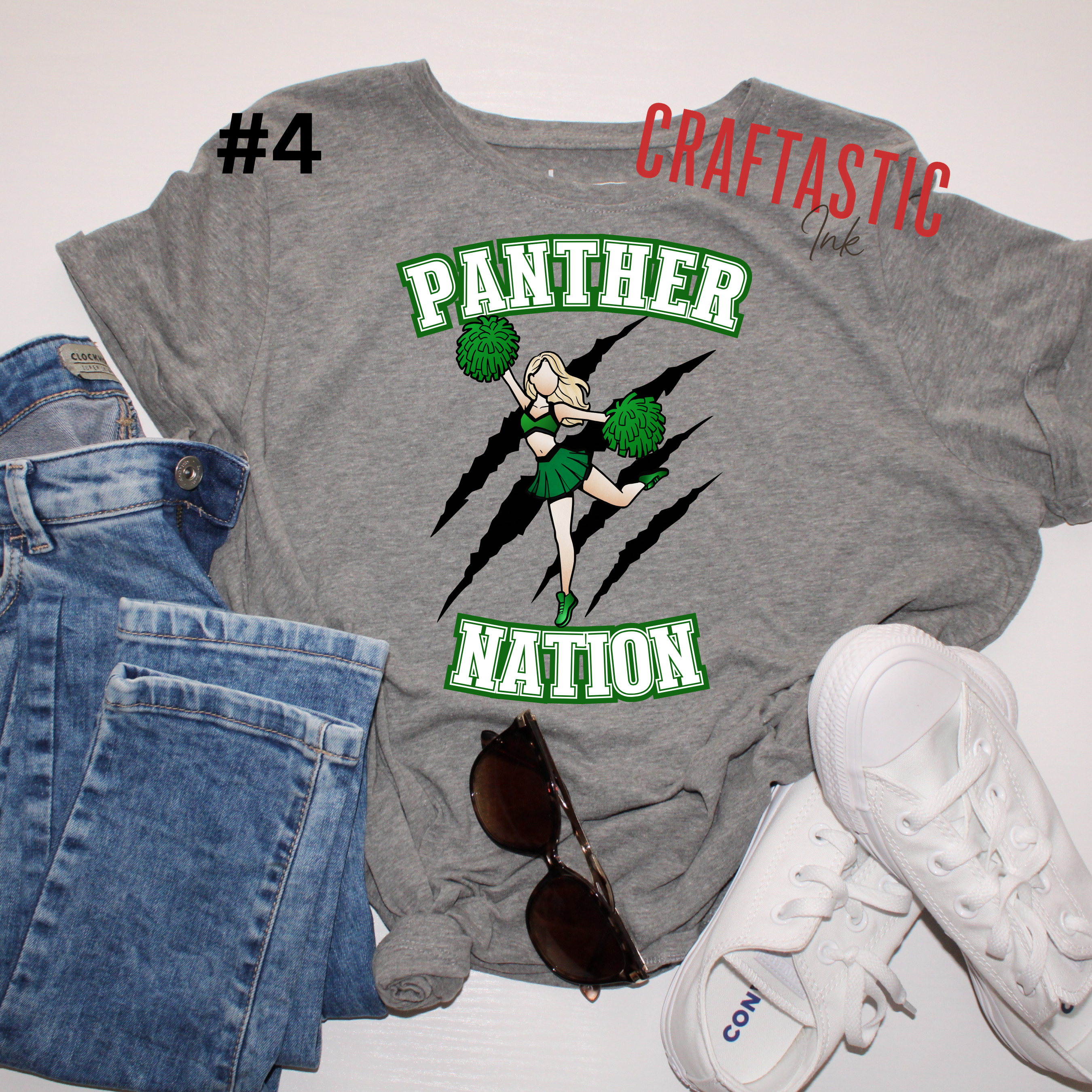 Panther Nation Spirit T-Shirt | Custom Cheer & Mascot Team Apparel-T-shirt