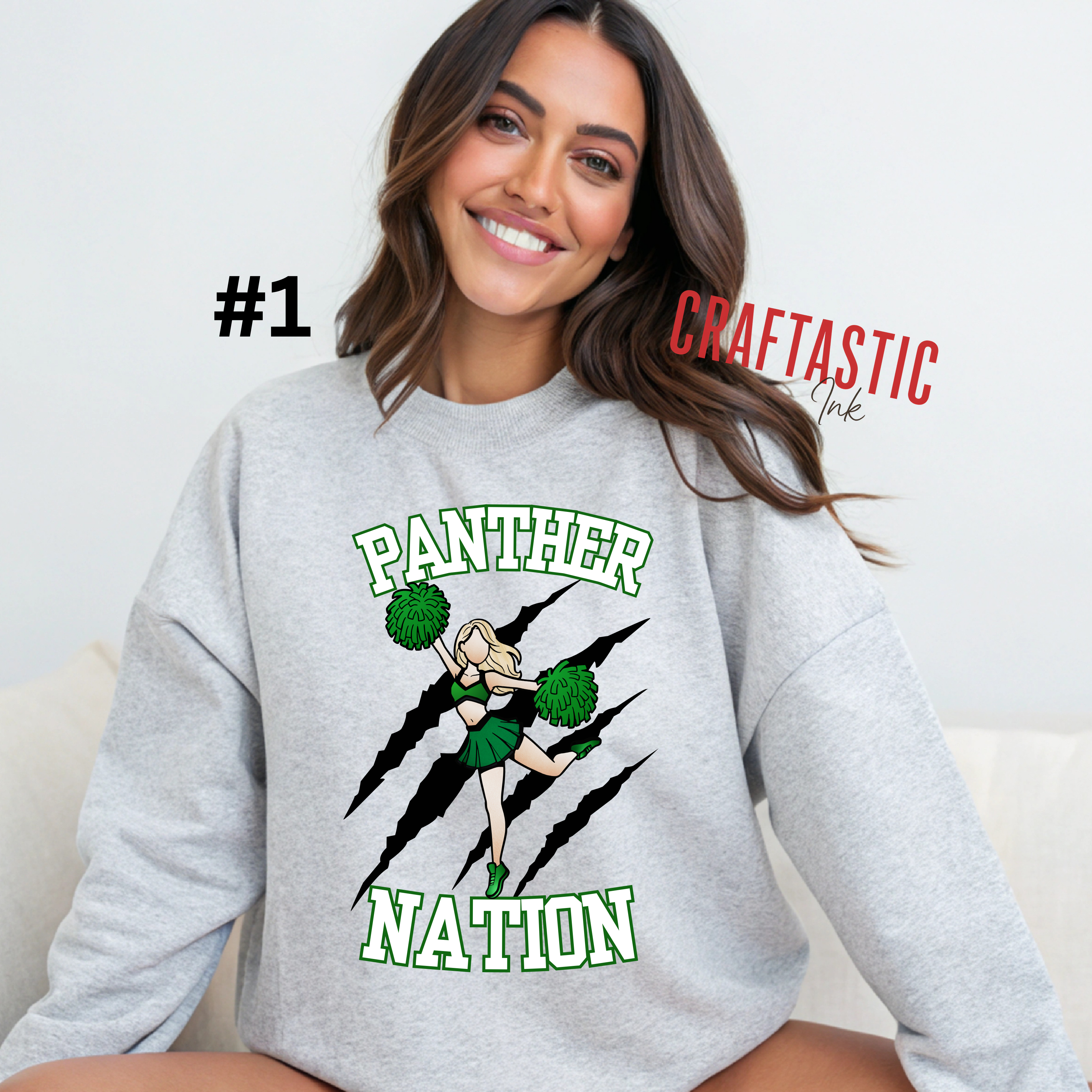 Panther Nation Spirit Sweatshirt | Custom Cheer & Mascot Team Apparel-Sweatshirt
