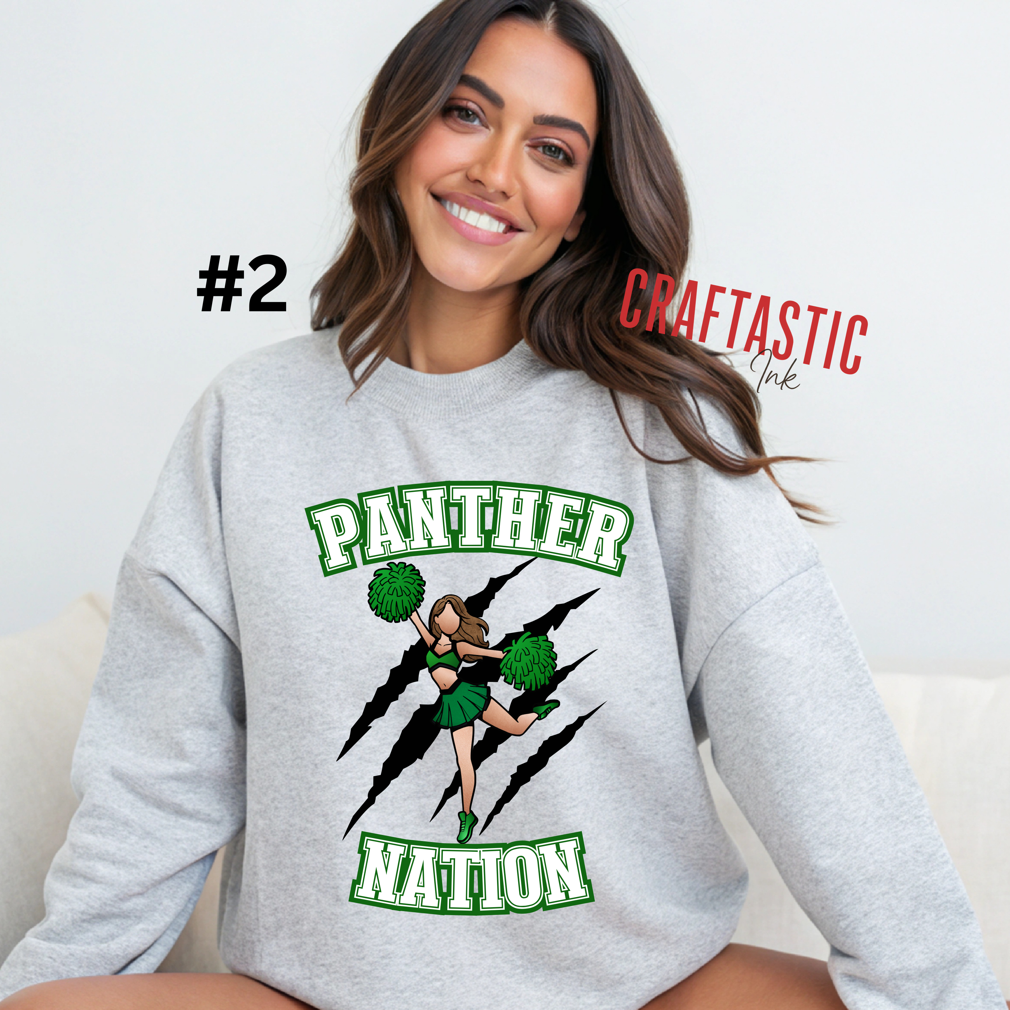Panther Nation Spirit Sweatshirt | Custom Cheer & Mascot Team Apparel-Sweatshirt