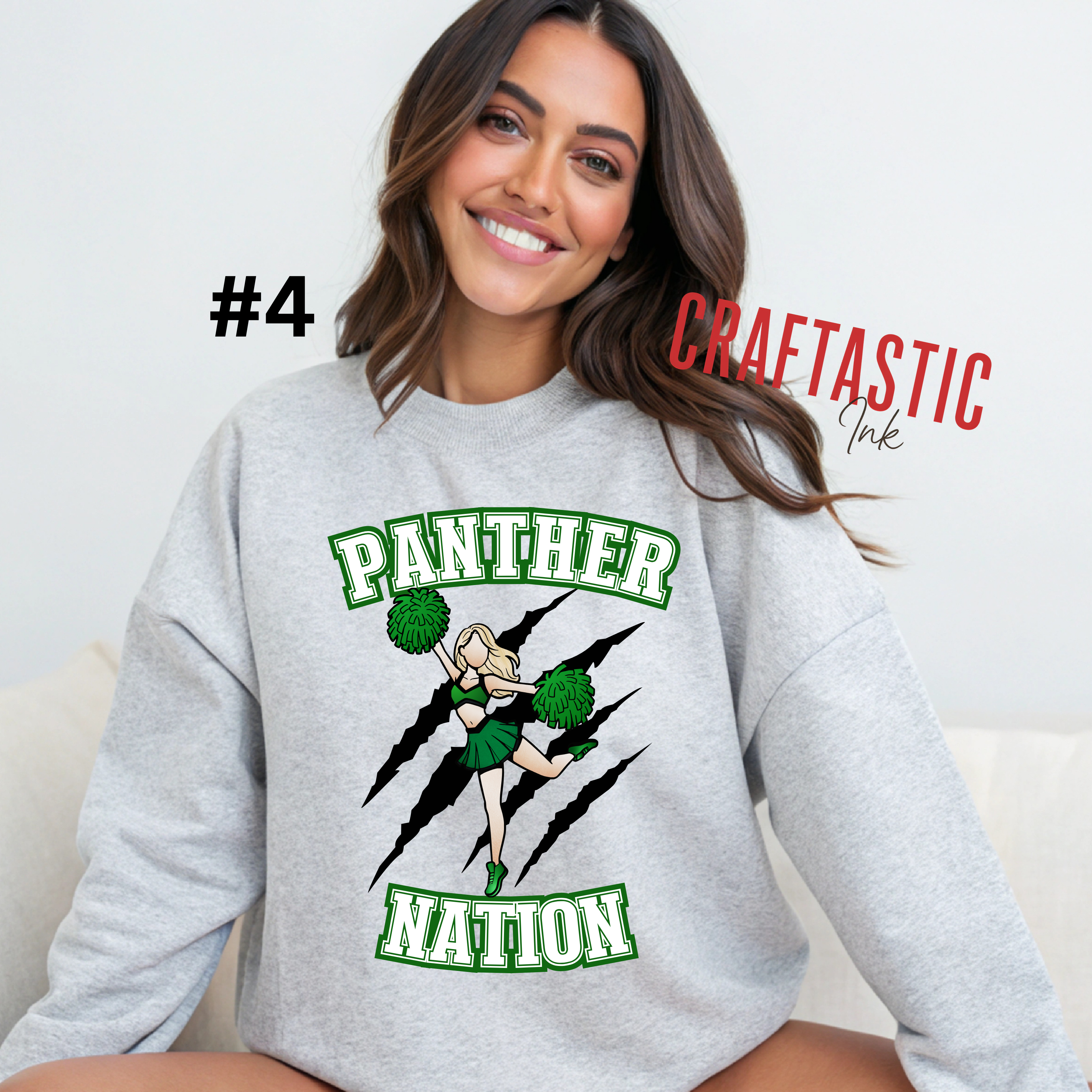 Panther Nation Spirit Sweatshirt | Custom Cheer & Mascot Team Apparel-Sweatshirt