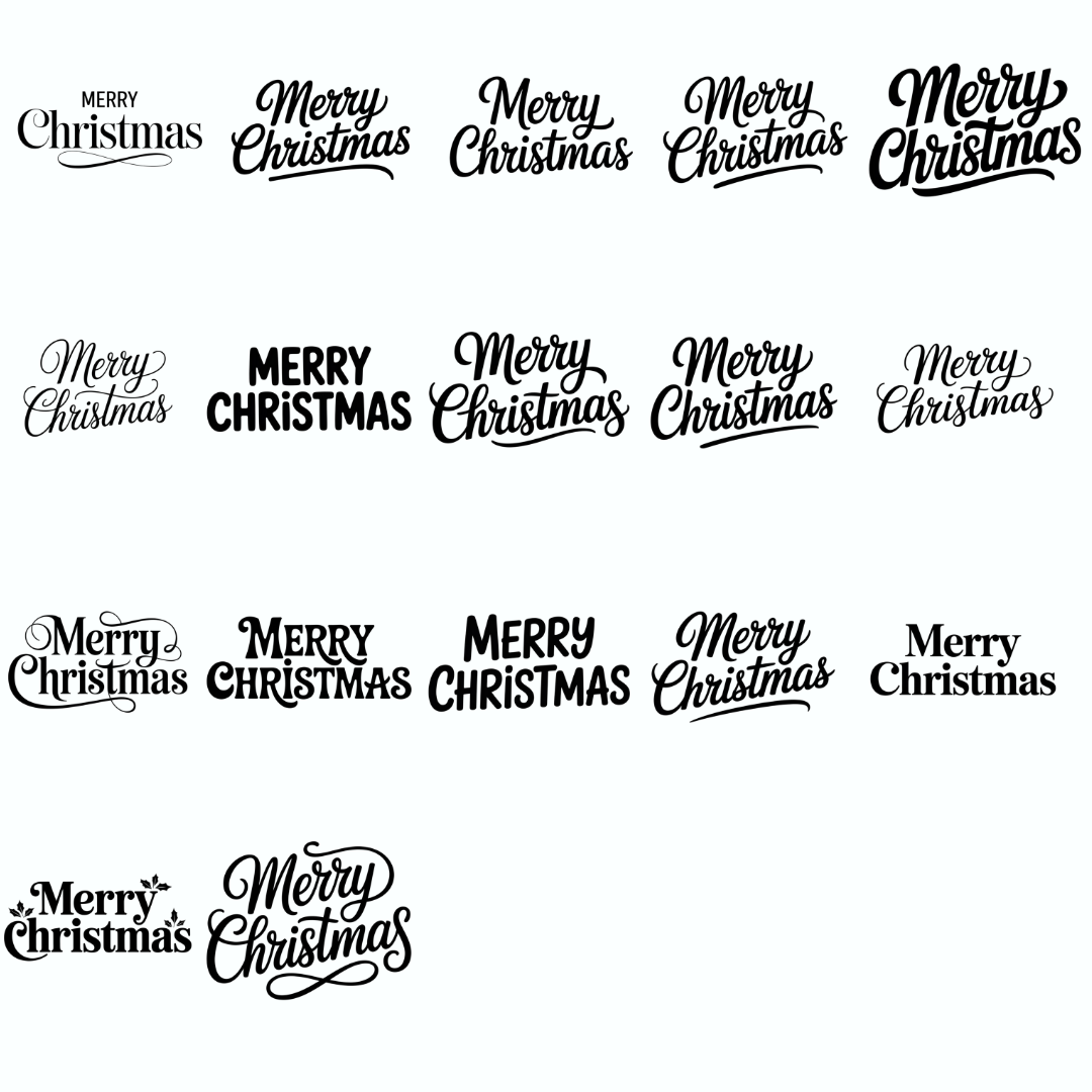 Christmas PNG Bundle | Merry Christmas PNG Designs | Digital Download