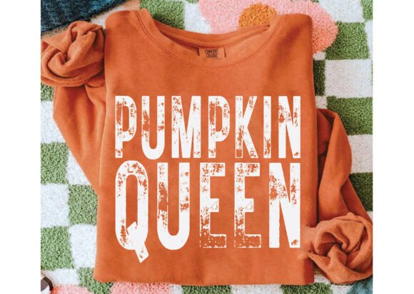 Pumpkin Queen Sweatshirt | Cozy Fall Graphic DTF Transfer-Craftastic Ink