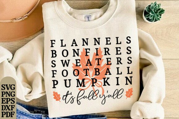 Fall Favorites DTF Transfer | Autumn Word Art Digital Print | Cozy Fall Graphic DTF Transfer-Craftastic Ink