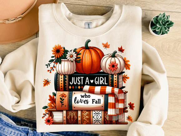 Just A Girl Who Loves Fall– DTF Transfer | Cozy Fall Graphic DTF Transfer-Craftastic Ink