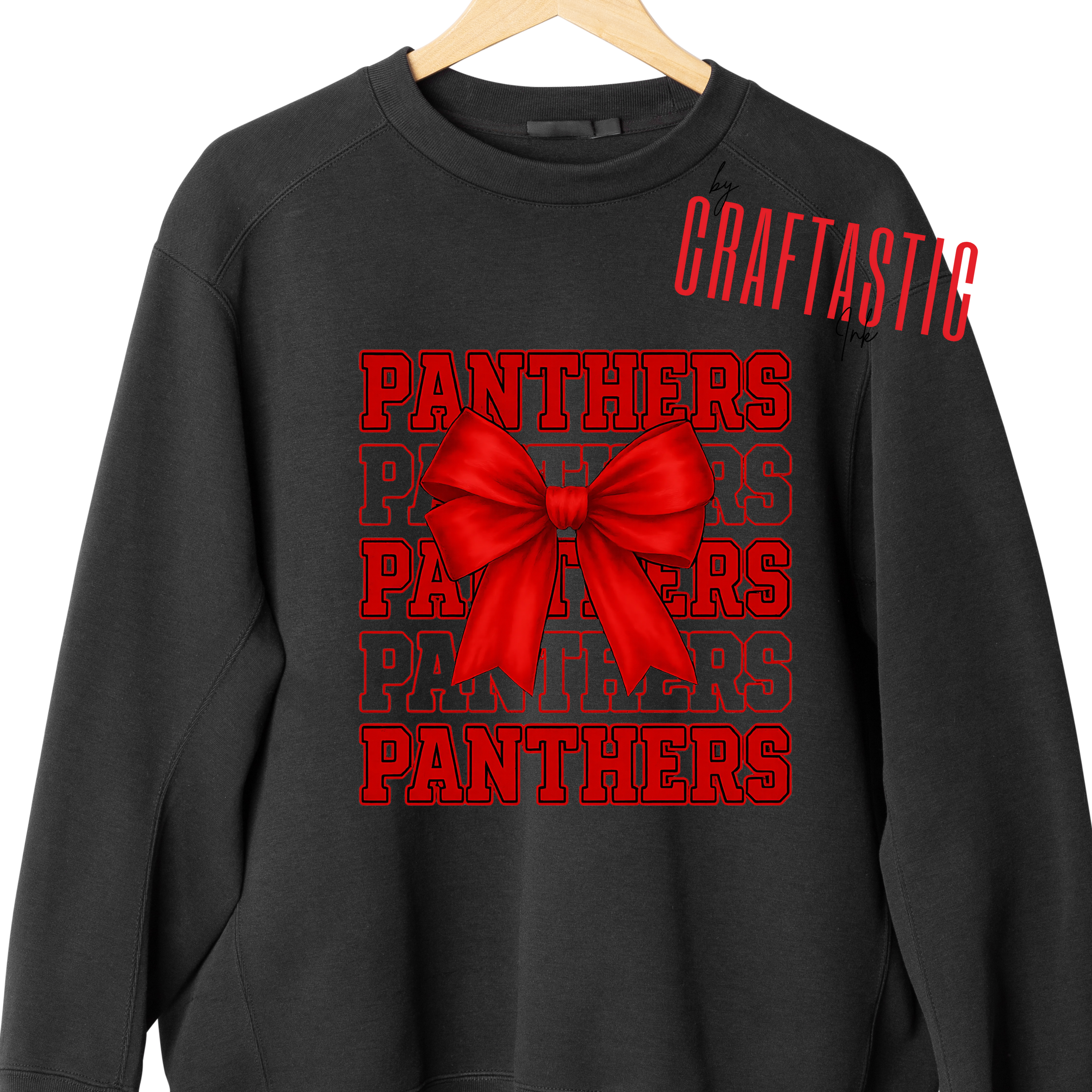 Custom Team Spirit Bow Sweatshirt – Personalized School Mascot & Team Colors